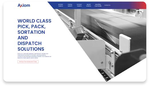 Axiom GB Website Preview - b2b web design agency leicester
