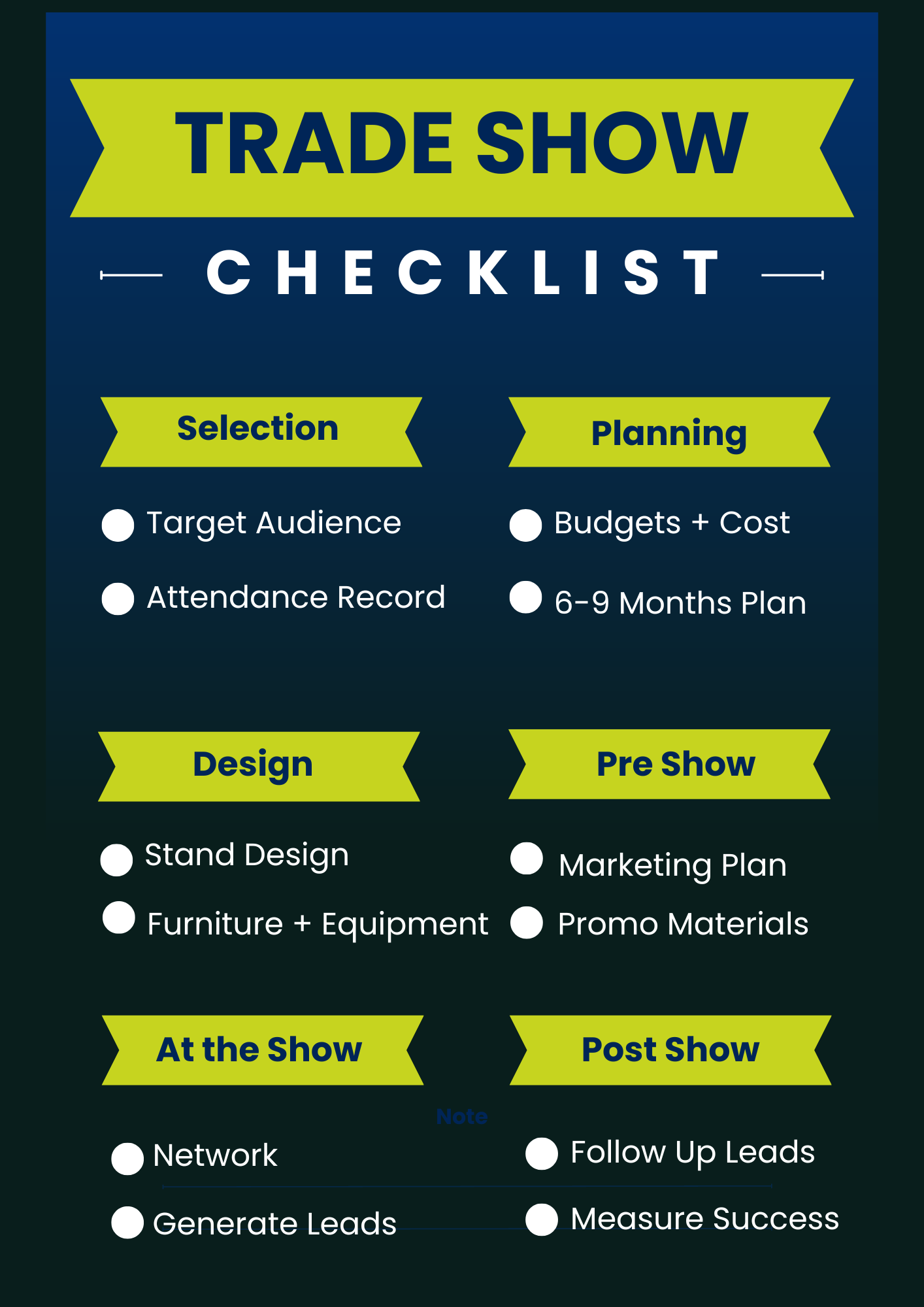 B2B Trade Show Checklist